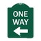Signmission Designer Series One Way Left Arrow, Green & White Aluminum Sign, 18" x 24", GW-1824-23522 A-DES-GW-1824-23522 - alternate 1
